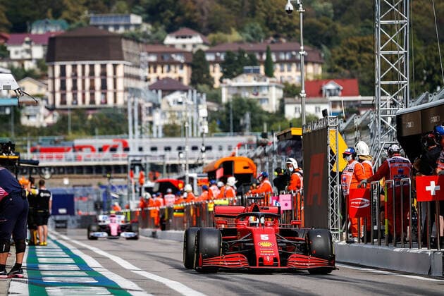 FORMULA 1 VTB RUSSIAN GRAND PRIX 2020 26.09.2020, Sochi Autodrom, Sochi, FORMULA 1 VTB RUSSIAN GRAND PRIX 2020 , im Bild Sebastian Vettel (GER 5), Scuderia Ferrari