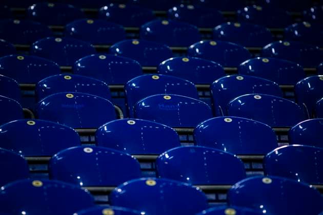 GER, FBL, FC Schalke 04 vs SV Werder Bremen 26.09.2020, VELTINS-Arena , Gelsenkirchen, GER, FBL, FC Schalke 04 vs SV Werder Bremen, im Bild auf Grund der hohen Corona Infektionszahlen in Gelsenkirchen sind keine Fans erlaubt leere Raenge,
