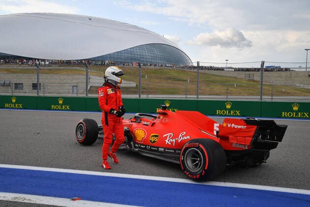 Motorsports: FIA Formula One World Championship, WM, Weltmeisterschaft 2020, Grand Prix of Russia, 5 Sebastian Vettel (GER, Scuderia Ferrari Mission Winnow), Sochi Russia