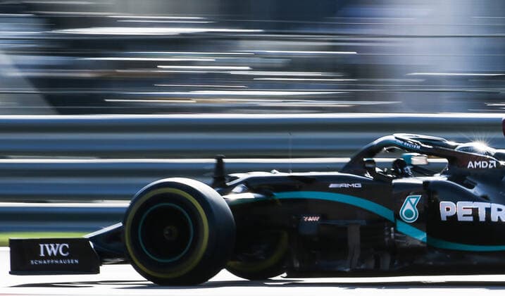 SOCHI, RUSSIA - SEPTEMBER 27, 2020: Mercedes-AMG Petronas F1 team driver Valtteri Bottas of Finland competes in the 2020 Formula One Russian Grand Prix at the Sochi Autodrom racing circuit. Dmitry Feoktistov TASS  TS0E8A1C