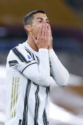 Cristiano Ronaldo of Juventus FC looks dejected during the Serie A match between Roma and Juventus at Stadio Olimpico, Rome, Italy on 27 September 2020. Copyright: xGiuseppexMaffiax 27150175