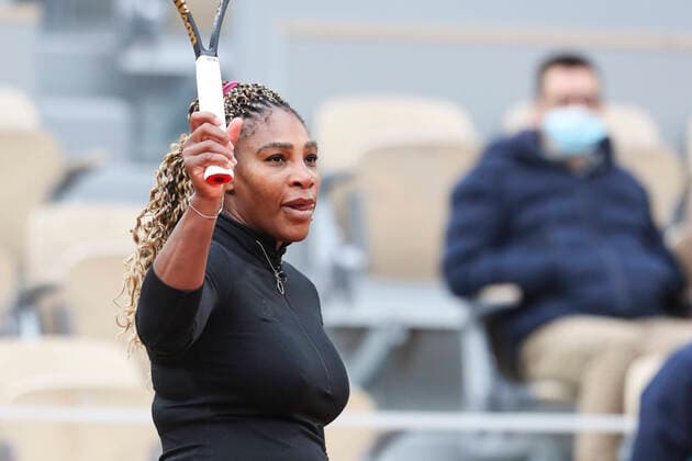TENNIS - WTA, Tennis Damen French Open 2020 PARIS,FRANCE,28.SEP.20 - TENNIS - WTA Tour, French Open, Roland Garros, Grand Slam. Image shows the rejoicing of Serena Williams (USA). GEPAxpictures xPatrickxSteiner