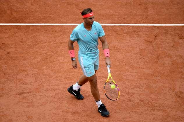 PARIS, FRANCE - SEPTEMBER 30 : Rafael Nadal (ESP) vs Mac Donald USA during second round match at the French open Roland Garros 2020 September 30, 2020 in Paris, France, 30 09 2020 TENNIS : Internationaux de France - Roland Garros 2020 - Paris - 30 09 2020 PhotoNews Panoramic 
