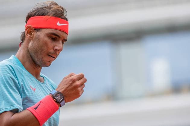 Rafael NADAL (ESP) attitude during his match against Mackenzie MCDONALD (USA) in the Philippe Chatrier court on the second round of the French Open tennis tournament at Roland Garros in Paris, France, 30th June 2020.  Copyright: xAurelienxMorissardx