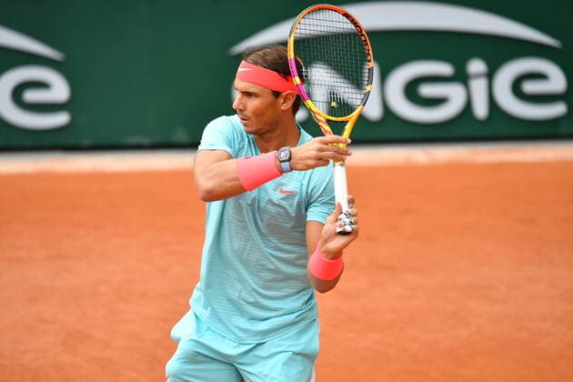 Tennis - Roland Garros 2020 - Rafael Nadal - Espagne - 30 09 2020 TENNIS : Roland Garros 2020 - France - 30 09 2020 ChrysleneCaillaud Panoramic 