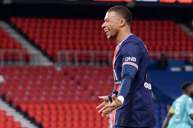 JOIE - 07 KYLIAN MBAPPE (PSG) FOOTBALL : Paris SG vs Angers - Ligue 1 Uber Eats - 02 10 2020 FEP Panoramic 