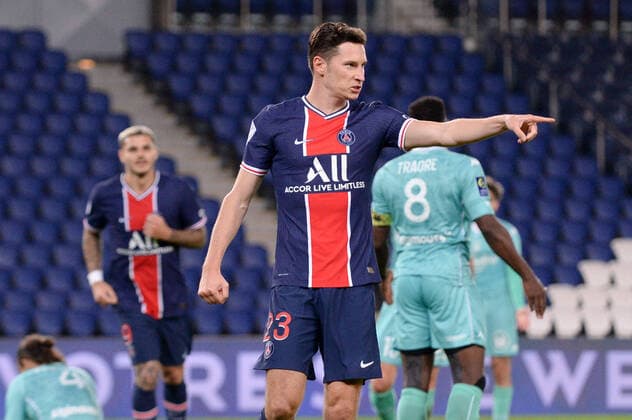 Sport Themen der Woche KW40 Sport Bilder des Tages JOIE - 23 JULIAN DRAXLER (PSG) FOOTBALL : Paris SG vs Angers - Ligue 1 Uber Eats - 02 10 2020 FEP Panoramic 