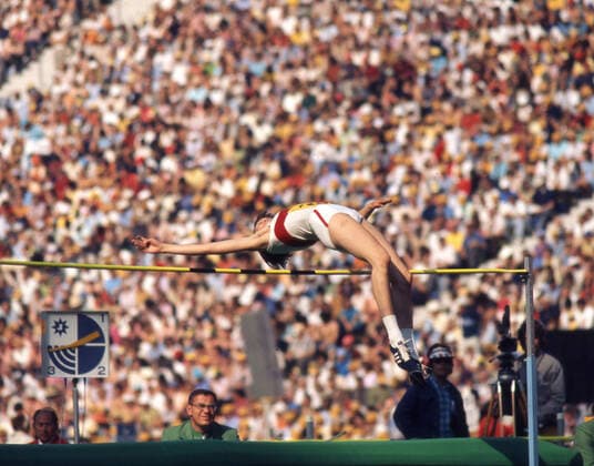 Olympische Spiele 1972 in Muenchen. Hochsprung: Ulrike Meyfarth (Deutschland) Gold 04.09.1972. *** Olympic Games 1972 in Munich High Jump Ulrike Meyfarth Germany Gold 04 09 1972 HM