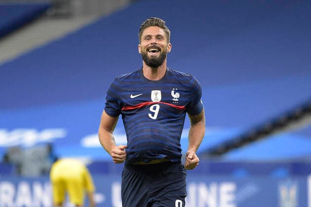 Sport Themen der Woche KW41 Sport Bilder des Tages Joie des joueurs de l Equipe de France apres le but de GIROUD OLIVIER (France) FOOTBALL : France vs Ukraine - Match Amical - Paris 07 10 2020 JBAutissier Panoramic 