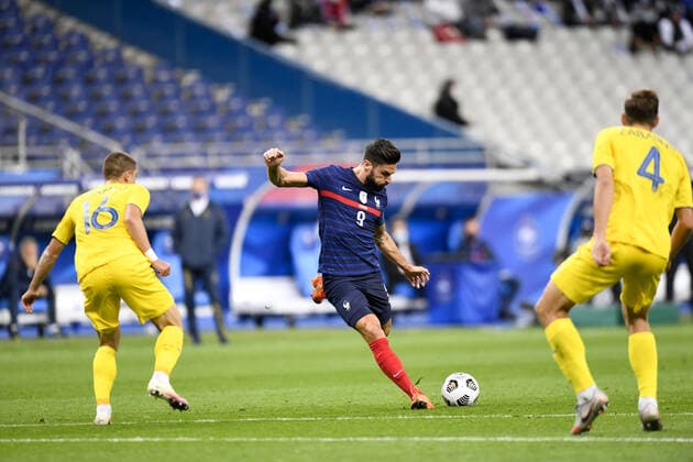 09 OLIVIER GIROUD (FRA) - BUT FOOTBALL : France vs Ukraine - Match Amical - 07 10 2020 FEP Panoramic 