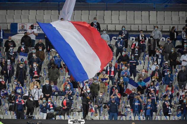 supporters de l equipe de france FOOTBALL : France vs Ukraine - Match Amical - Paris 07 10 2020 JBAutissier Panoramic 