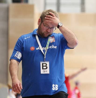 Handball 1. Bundesliga Damen THC - HSG Blomberg Lippe 07.10.2020, Bad Langensalza, Salzahalle, Handball 1.Bundesliga Damen, Saison 2020 2021, Thüringer Handballclub, THC - HSG Blomberg Lippe im Bild Trainer Steffen Birkner (Blomberg)