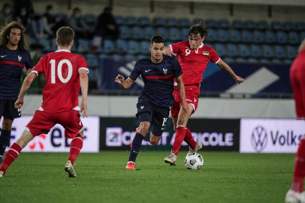 Romain Faivre 15 during the U21, U 21 European Championships qualifying football match France vs Liechtenstein at the Meinau stadium in Strasbourg, eastern France, on October 8, 2020. FOOTBALL : France vs Liechtenstein - Espoirs - 08 10 2020 ElyxandroCEGARRA PANORAMIC 