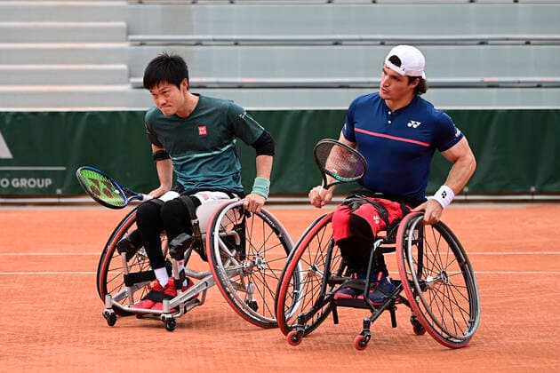Finale Fauteuil Double Messieurs Gustavo Fernandez (Esp) Shingo Kunieda (jpn) TENNIS : Internationaux de France Roland Garros 2020 - Paris - 09 10 2020 JBAutissier Panoramic 