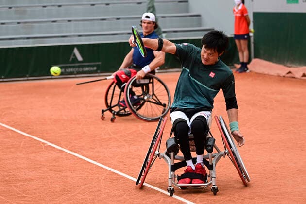 Finale Fauteuil Double Messieurs Gustavo Fernandez (Esp) Shingo Kunieda (jpn) TENNIS : Internationaux de France Roland Garros 2020 - Paris - 09 10 2020 JBAutissier Panoramic 