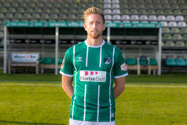 Sebastian Hertner (Nr. 3, VfB Luebeck); VfB Lübeck, 3. Liga, Porträttermin 2020 2021 Lübeck Schleswig-Holstein Germany Dietmar-Scholze-Stadion an der L Copyright: xAgentur54GradFelixxKoenigx