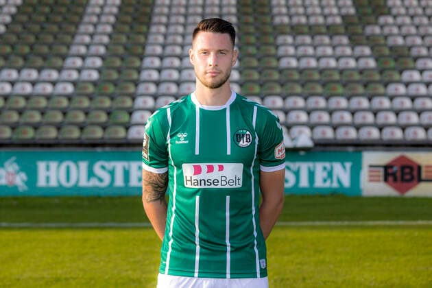 Ryan Malone (Nr. 16, VfB Luebeck); VfB Lübeck, 3. Liga, Porträttermin 2020 2021 Lübeck Schleswig-Holstein Germany Dietmar-Scholze-Stadion an der L Copyright: xAgentur54GradFelixxKoenigx