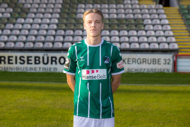 Tim Kircher (Nr. 21, VfB Luebeck); VfB Lübeck, 3. Liga, Porträttermin 2020 2021 Lübeck Schleswig-Holstein Germany Dietmar-Scholze-Stadion an der L Copyright: xAgentur54GradFelixxKoenigx