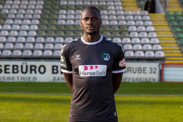 Michael Luyambula (Nr. 23, VfB Luebeck); VfB Lübeck, 3. Liga, Porträttermin 2020 2021 Lübeck Schleswig-Holstein Germany Dietmar-Scholze-Stadion an der L Copyright: xAgentur54GradFelixxKoenigx