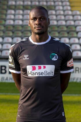 Michael Luyambula (Nr. 23, VfB Luebeck); VfB Lübeck, 3. Liga, Porträttermin 2020 2021 Lübeck Schleswig-Holstein Germany Dietmar-Scholze-Stadion an der L Copyright: xAgentur54GradFelixxKoenigx