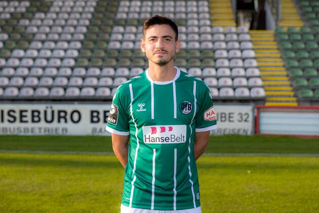 Nico Rieble (Nr. 27,VfB Luebeck); VfB Lübeck, 3. Liga, Porträttermin 2020 2021 Lübeck Schleswig-Holstein Germany Dietmar-Scholze-Stadion an der L Copyright: xAgentur54GradFelixxKoenigx