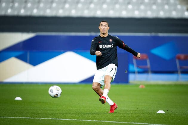 Echauffement - Crsitiano Ronaldo ( Portugal ) - FOOTBALL : France vs Portugal - Ligue des Nations - Saint Denis - 11 10 2020 FedericoPestellini Panoramic 
