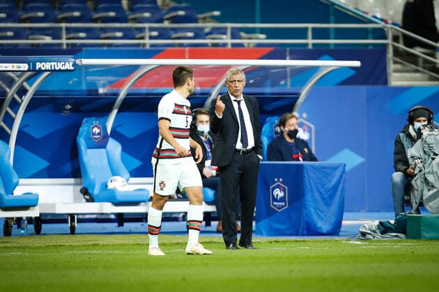Fernando Santos ( selectionneur - entraineur Portugal ) - R Guerreiro ( 5 - Portugal ) - FOOTBALL : France vs Portugal - Ligue des Nations - Saint Denis - 11 10 2020 FedericoPestellini Panoramic 