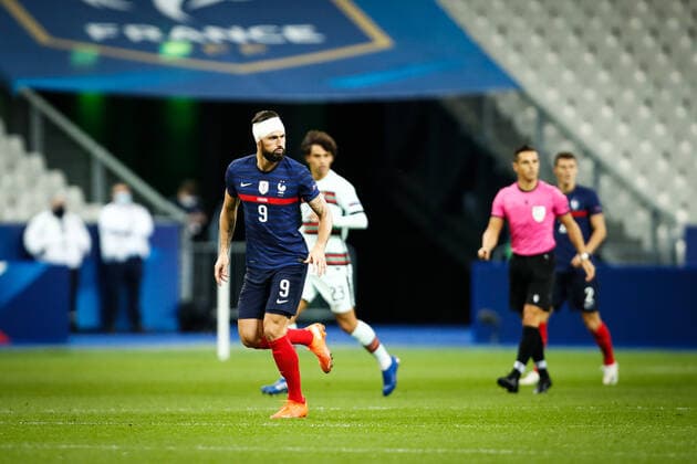 Olivier Giroud ( 9 - France ) - FOOTBALL : France vs Portugal - Ligue des Nations - Saint Denis - 11 10 2020 FedericoPestellini Panoramic 