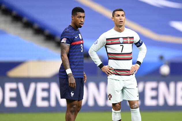 07 CRISTIANO RONALDO (POR) - 03 PRESNEL KIMPEMBE (FRA) FOOTBALL : France vs Portugal - Ligue des Nations - 11 10 2020 FEP Panoramic 