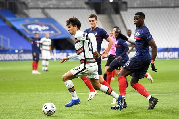 23 JOAO FELIX (POR) - 06 PAUL POGBA (FRA) FOOTBALL : France vs Portugal - Ligue des Nations - 11 10 2020 FEP Panoramic 