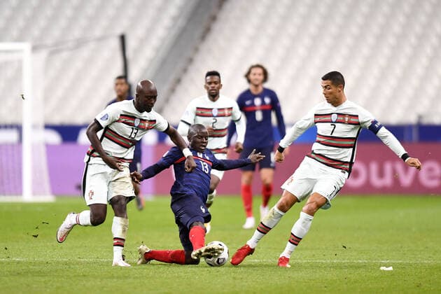13 N GOLO KANTE (FRA) - 07 CRISTIANO RONALDO (POR) FOOTBALL : France vs Portugal - Ligue des Nations - 11 10 2020 FEP Panoramic 
