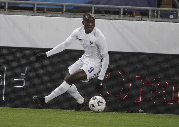 Moussa Diaby 11 during the U21, U 21 European Championships qualifying football match France vs Slovaquie at the Meinau stadium in Strasbourg, eastern France, on October 12, 2020. FOOTBALL : France vs Slovaquie - U21 - strasbourg - 12 10 2020 ELYxandrocegarra panoramic 