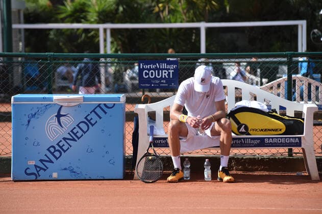 Photo Alessandro Tocco LaPresse October 13, 2020 Santa Margherita di Pula, Cagliari (Italy) Tennis Tennis, Forte Village Sardegna Open In the pic: Andrea Seppi (ITA)  Copyright: xToccoxAlessandro LaPressex
