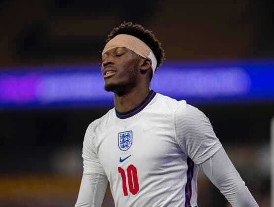13th October 2020; Molineux Stadium, Wolverhampton, West Midlands, England; UEFA Under 21 European Championship, EM, Europameisterschaft Qualifiers, Group Three, England Under 21 versus Turkey Under 21; Callum Hudson Odoi of England with his eyes closed after a missed shot at goal  ActionPlus12240791 RolandxHarrison