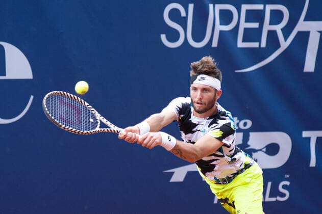 Photo Alessandro Tocco LaPresse October 14, 2020 Santa Margherita di Pula, Cagliari (Italy) Tennis Tennis, Forte Village Sardegna Open In the pic:Corentin Moutet  Copyright: xToccoxAlessandro LaPressex