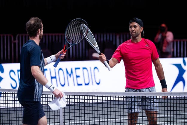 bett1HULKS INDOORS 2020, Köln, Cologne. Fernando Verdasco (ESP) and Andy Murray (GBR) bett1HULKS INDOORS