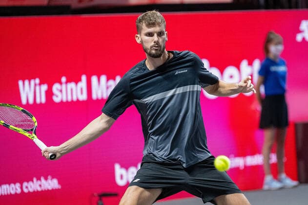 Im Oscar OTTE (GER), Oscar OTTE (GER) vs. RADU ALBOT (MDA), TENNIS, bett1hulks Indoor, 14.10.2020, GER, TENNIS, ATP, Tennis Herren TOUR, bett1hulks Indoor, OSCAR OTTE (GER) vs. RADU ALBOT (MDA), 14.10.2020 KOELN Copyright: xEibner-Pressefotox EP_BSO