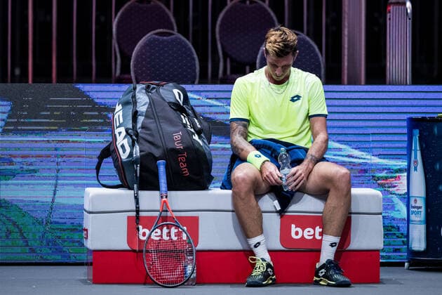 bett1HULKS Indoors - ATP, Tennis Herren 250; Koeln, 14.10.2020 Dennis NOVAK (AUT) bett1HULKS Indoors - ATP 250 am 14.10.2020 in Koeln (LANXESSarena), Deutschland Copyright: xBEAUTIFULxSPORTS Wunderlx