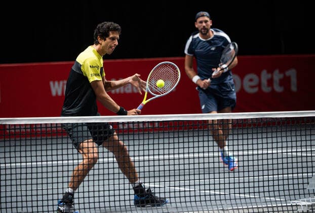 bett1HULKS INDOORS 2020, Köln, Cologne. Lukasz Kubot (POL) and Marcelo Melo (BRA) bett1HULKS INDOORS