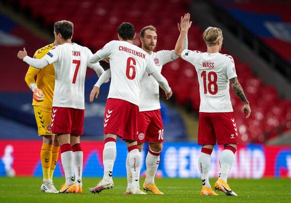 Christian Eriksen (Internazionale) of Denmark during the UEFA Nations League match played behind closed doors due to the current government Covid-19 rules within sports venues between England and Denmark at Wembley Stadium, London, England on 14 October 2020. Copyright: xAndyxRowlandx PMI-3658-0023