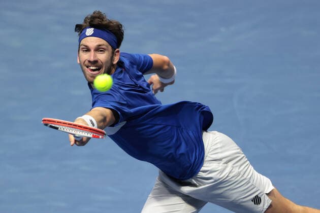 ST. PETERSBURG, RUSSIA - OCTOBER 14: Cameron Norrie during the ATP, Tennis Herren St.Petersburg Open on October 14, 2020 at Sibur Arena in Saint Petersburg, Russia. (Photo by Anatoliy Medved Icon Sportswire) TENNIS: OCT 14 St Petersburg Open Icon201014012
