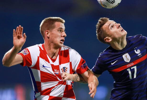 Croatia v France - UEFA Nations League Mario Pasalic of Croatia and Lucas Digne of France during the UEFA Nations League group stage match between Croatia and France at Maksimir Stadium on October 14, 2020 in Zagreb, Croatia. SanjinxStrukic PIXSELL