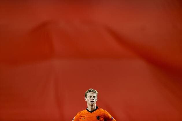 Bergamo - Frenkie de Jong of Holland during the UEFA Nations League match between Italy and the Netherlands at the Stadium Atleti Azzurri d Italia on October 14, 2020 in Bergamo, Italy. ANP KOEN VAN WEEL UEFA Nations League qualifier 2020 2021 xVIxANPxSportx xxANPxIVx