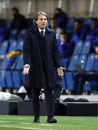 Bergamo - Italy coach Roberto Mancini during the UEFA Nations League match between Italy and the Netherlands at the Stadium Atleti Azzurri d Italia on October 14, 2020 in Bergamo, Italy. ANP KOEN VAN WEEL UEFA Nations League qualifier 2020 2021 xVIxANPxSportx xxANPxIVx