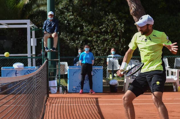 Photo Alessandro Tocco LaPresse October 15, 2020 Santa Margherita di Pula, Cagliari (Italy) Tennis Tennis, Forte Village Sardegna Open In the pic:Simone Bolelli  Copyright: xToccoxAlessandro LaPressex