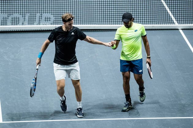 bett1HULKS Indoors - ATP, Tennis Herren 250; Koeln, 15.10.2020 Dominik INGLOT (GBR) und Aisam-Ul-Haq QURESHI (PAK) im Doppel bett1HULKS Indoors - ATP 250 am 15.10.2020 in Koeln (LANXESSarena), Deutschland Copyright: xBEAUTIFULxSPORTS Wunderlx