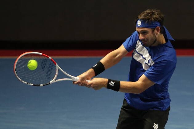 Russian Federation. Saint-Petersburg. SIBUR Arena. International tennis tournament ATP, Tennis Herren St. Petersburg Open By 2020. ATP500. Tennis. Match on October 16, 2020. Match Andrey Rublev - Cameron Norrie. Tennis Player Cameron Norrie. MaksimxKonstantinov