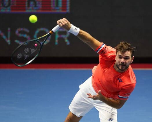 Russian Federation. Saint-Petersburg. SIBUR Arena. International tennis tournament ATP, Tennis Herren St. Petersburg Open By 2020. ATP500. Tennis. Match on October 16, 2020. Match Stan Wawrinka - Denis Shapovalov. Tennis Player Stan Wawrinka. MaksimxKonstantinov