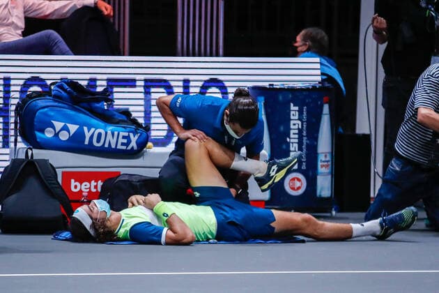 Verletzungspause: HARRIS, Lloyd (RSA) ATP, Tennis Herren Ranking No. 92, gesetzt als Qualifikant bei den bett1HULKS Indoors - ATP 250 am 16.10.2020 in Köln (LANXESS arena), Deutschland