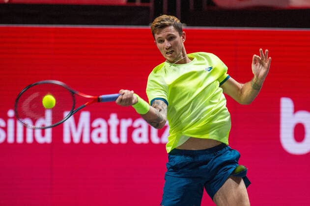 Im Dennis NOVAK (AUT), Dennis NOVAK (AUT) vs. Alejandro DAVIDOVICH FOKINA (ESP), TENNIS, bett1hulks Indoor, 16.10.2020, GER, TENNIS, ATP, Tennis Herren TOUR, bett1hulks Indoor, Dennis NOVAK (AUT) vs. Alejandro DAVIDOVICH FOKINA (ESP), 16.10.2020 KOELN Copyright: xEibnerxPressefotox xBenjaminxSOELZERx EP_BSO